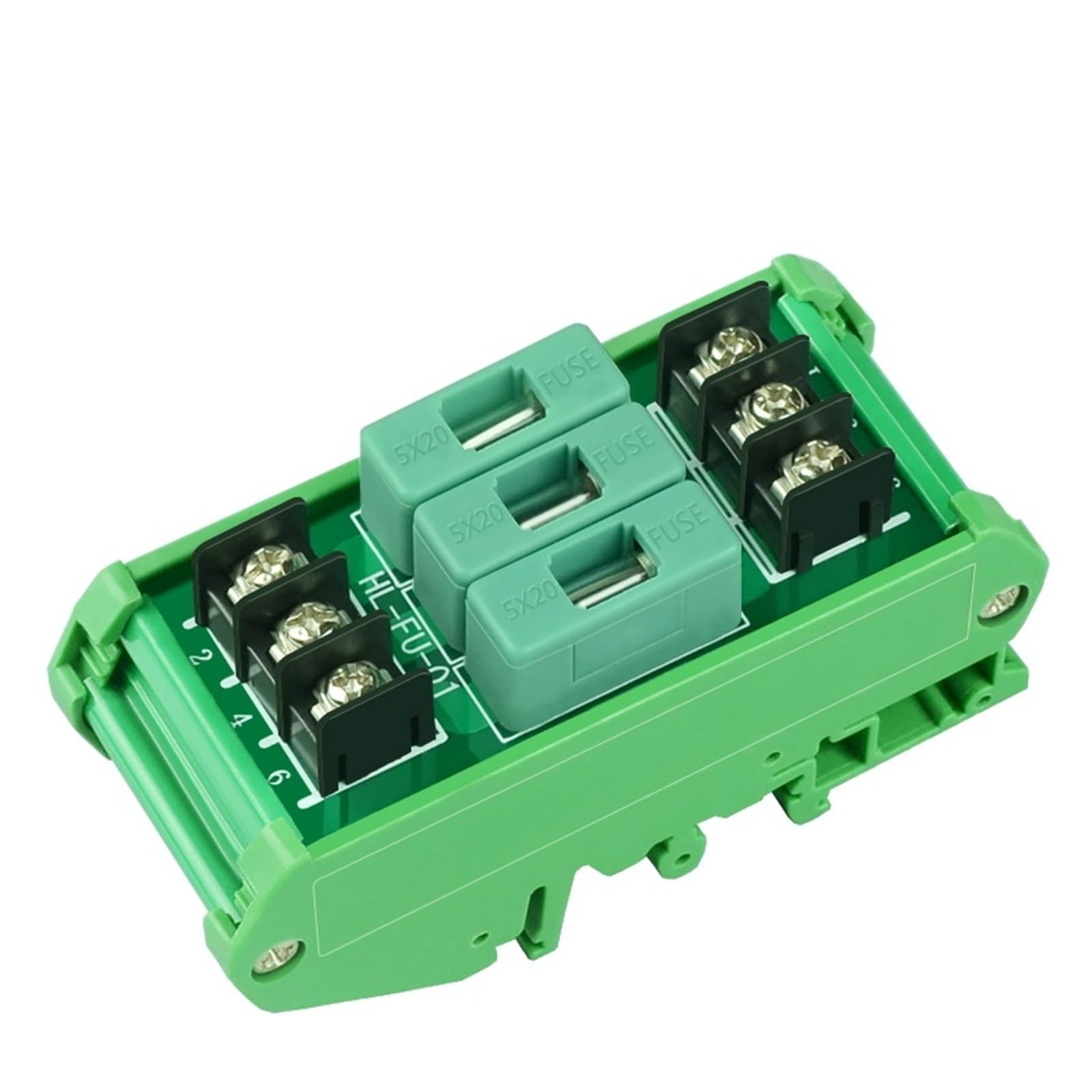 Module D'interface De Fusible À 3 Canaux, Porte-fusible, Montage Sur Rail Din, For Fusible Tube 5x20 Mm.(1A)