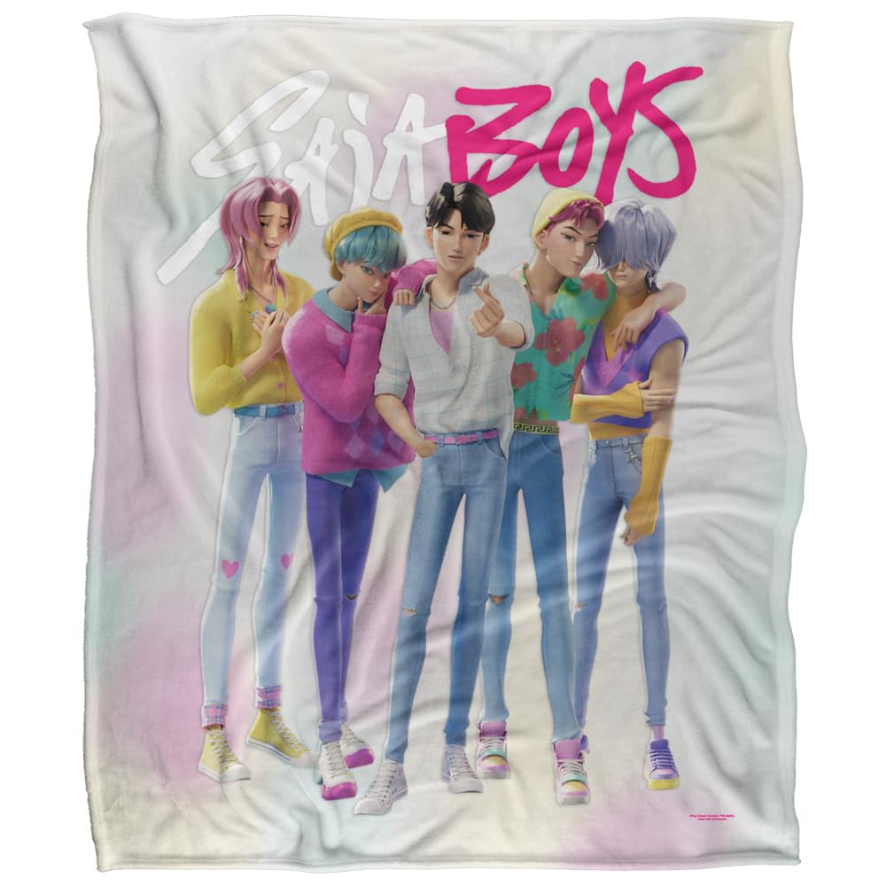K-Pop Demon Hunters - Saja Boys Silky Touch Super Soft Throw Blanket 152 X 127 cm, White