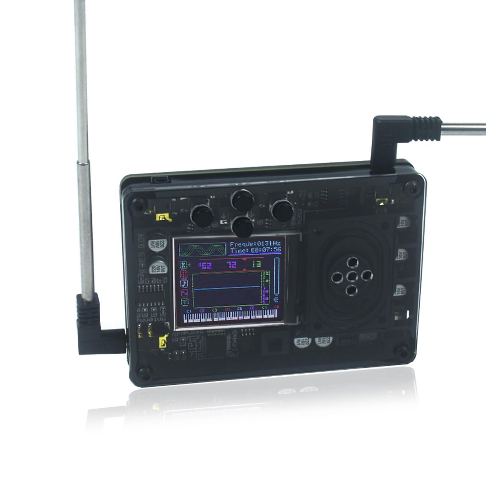 Kreatives elektronisches Instrument mit USB Kabel und Antennen, Theremin Set, Geschenk für Musikfans, Theremin Musikinstrument Bildschirm