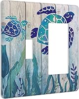 Vista 37 de Cubierta de Interruptor de Luz de 1 Gang con Escena de Flores de Grecia Mediterránea, Dispositivo Individual Basculante/GFCI, Placa Decorativa