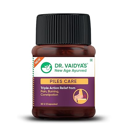 Dr Vaidya's Piles Care-Ayurvedic Pills | Improve Digestion and Relief from Constipation | Natural Goodness of Lembodi and Rasvanti | Piles Medicine | (30 Pills Each) (Pack of 1)