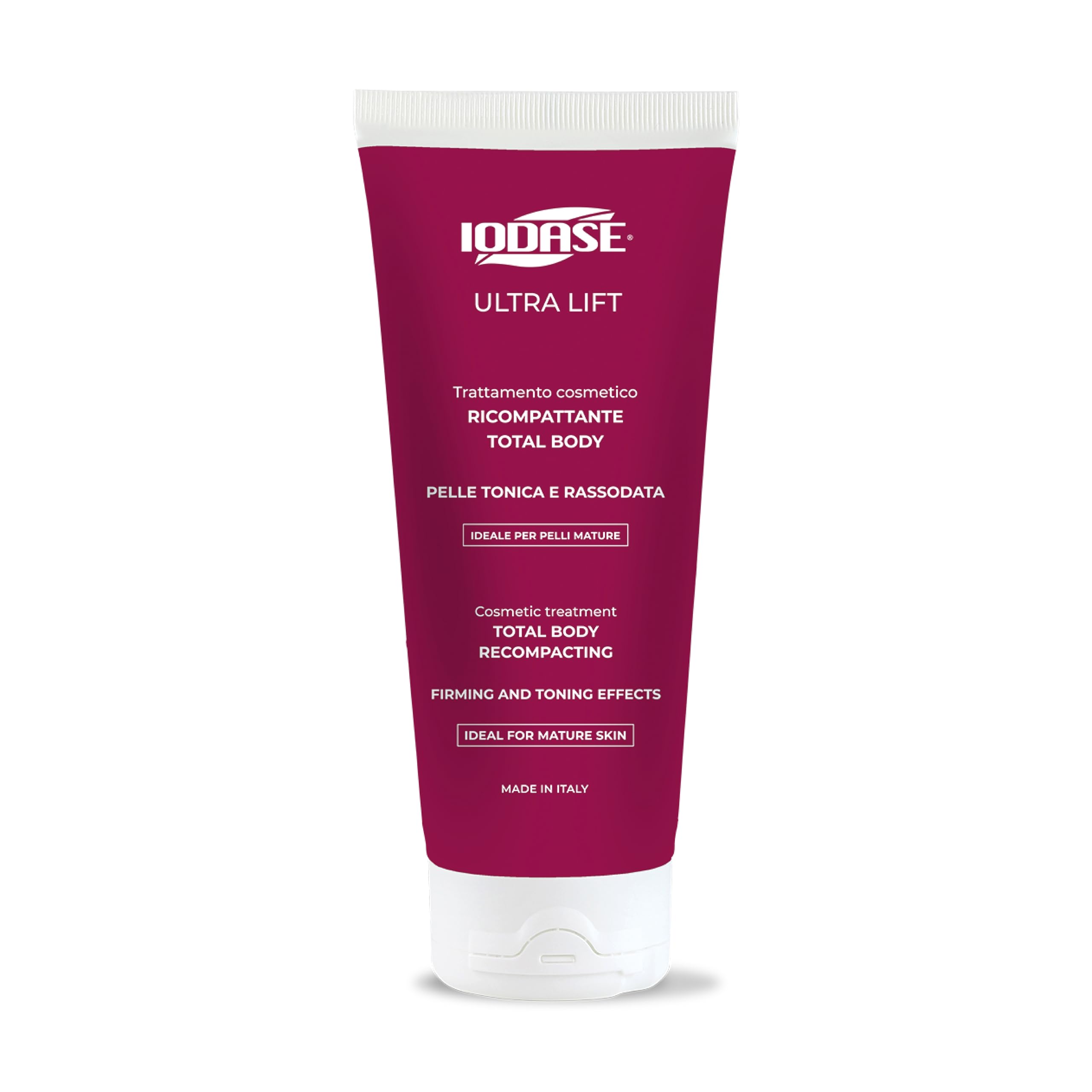 Iodase Crema Corpo Ricompattante 200ml, Pelle Tonica e Compatta, con Collagene e Oli Naturali Attivati, Migliora Elasticità, Densità e Compattezza, Ideale per Pelli Mature e Lassità Cutanea
