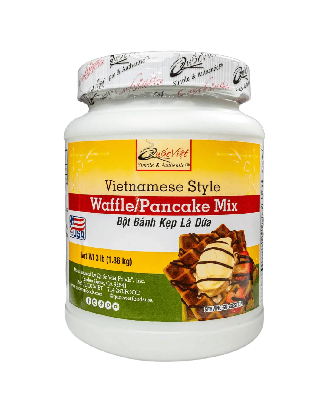 Vietnamese Style Pandan Waffle Mix