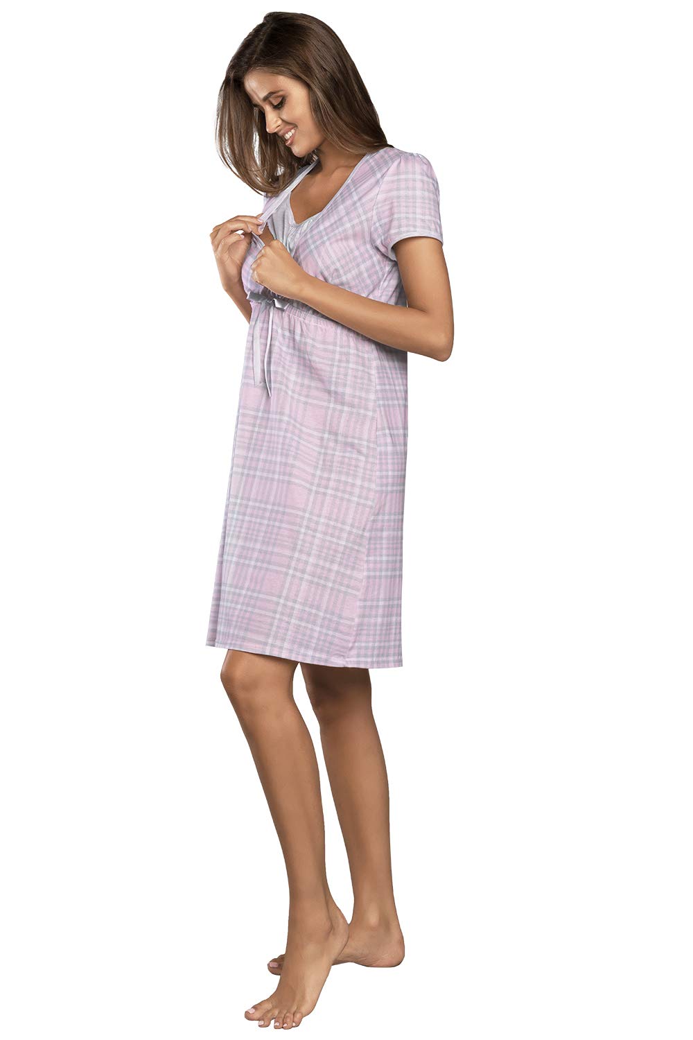 Italian Fashion Camison Lactancia Hospital | Ropa Premama Embarazada | Ropa Embarazada Mujer con Cierre | Camison Hospitalario Mujer | Bata Maternidad Hospital S-XXL — view 5