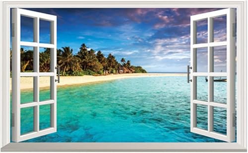 Miniatura 8 de Mallofusa Adhesivo de pared extraíble de girasol para ventana 3D, calcomanías de sala de arte de PVC, decoración mural para pared y techo, dormitorio