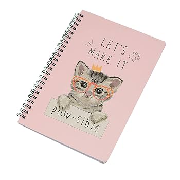 Amazon | Yansanido スパイラルノート 4冊 A5 厚い猫デザイン