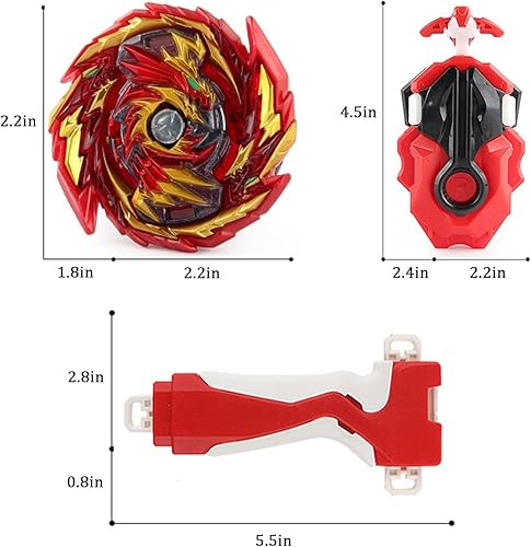 Miniatura 2 de Jokvaex Bey Battling Top Burst Gyro Toy Set, con lanzadores de giroscopio y juego de batalla de combate de mango, regalo para niños y niños, 155