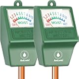 Antonki 2 Pack Soil Moisture Meter, Plant Water Monitor Hygrometer Sensor, Soil Water Tester Kit for Outdoor and Indoor Potted Plants, Flower, Gardening, Farming - No Battery Required