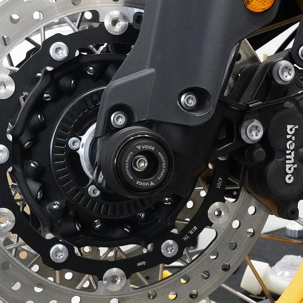 Für VOGE DS900X DS625X DS525X 900DSX 625DSX 525DSX DSX 625 900 525 DSX Motorrad Zubehör Vorderachse Pads Vorderrad Gabel Achse Absturz Protektor-Pad (Schwarz)
