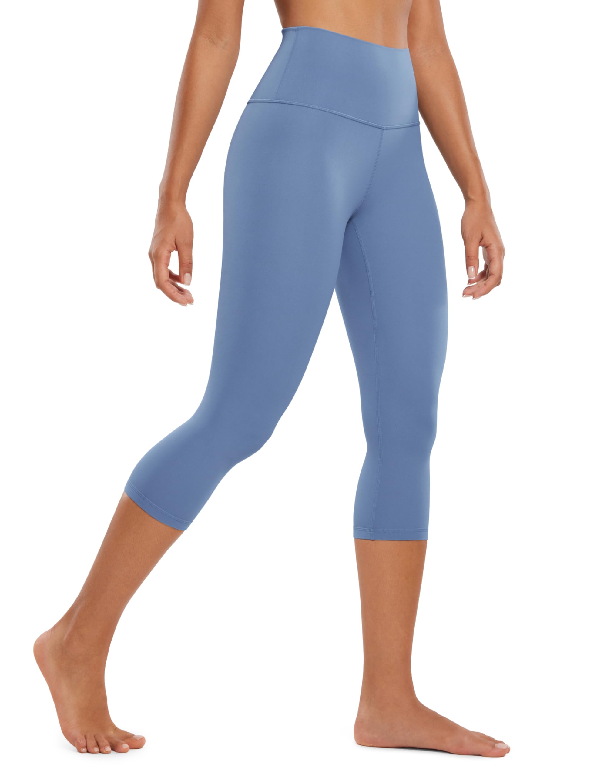 CRZ YOGA Butterluxe 19'' High Waisted Capri Workout Leggings for Women - Lounge Leggings Buttery Soft Yoga Pants Oasis Blue 16