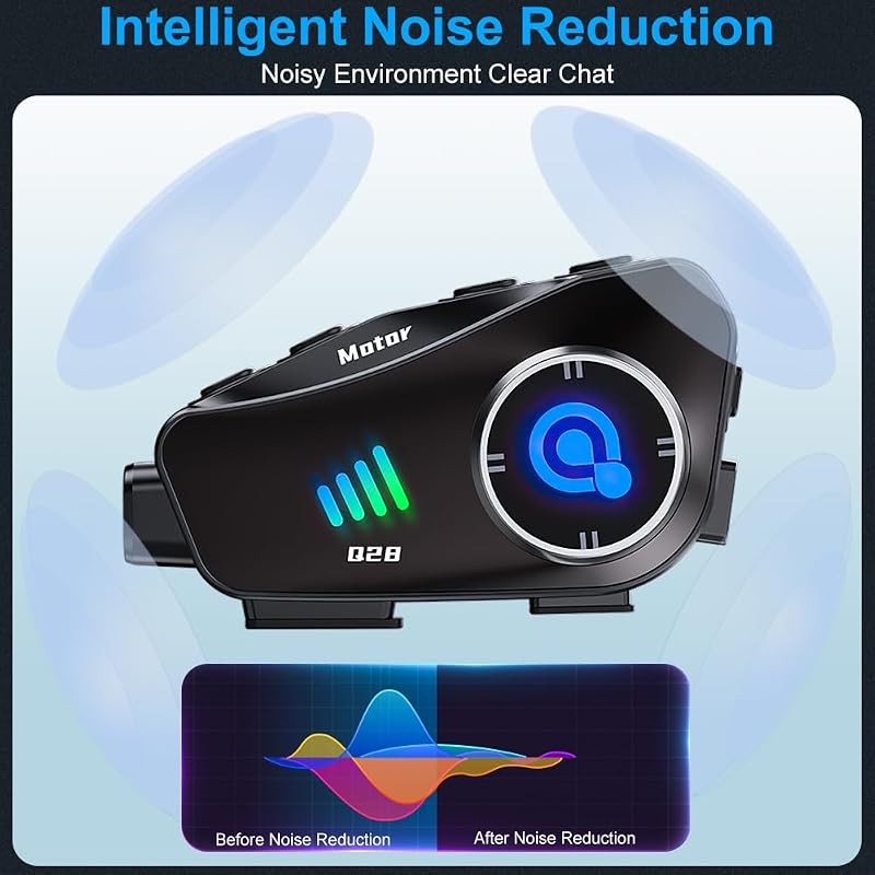 Cască moto OBEST cu headset și cameră, comunicare Bluetooth, reglabilă la 360 de grade pentru schi și drumeții