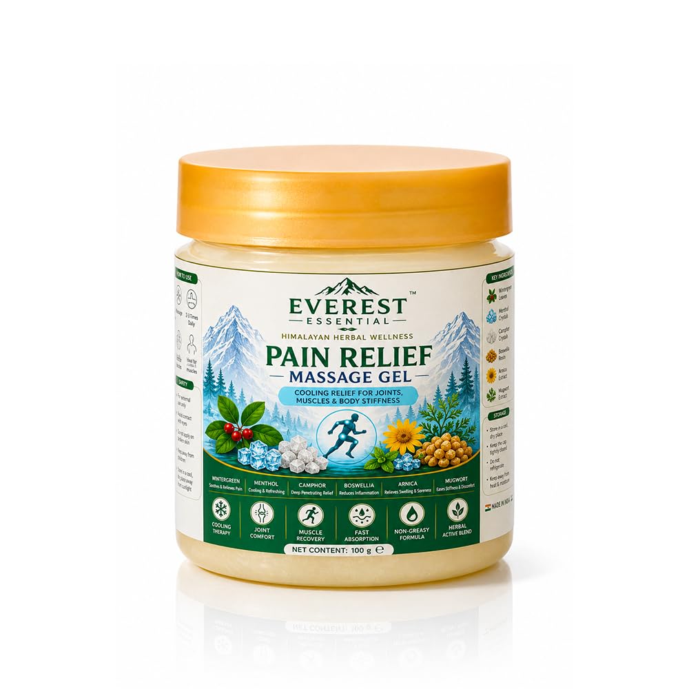 Herbal Massage Gel for Joint & Muscle Pain Relief | Fast Absorbing, Non-Greasy | Wintergreen, Menthol, Camphor | Deep Relief(Pack of 1)