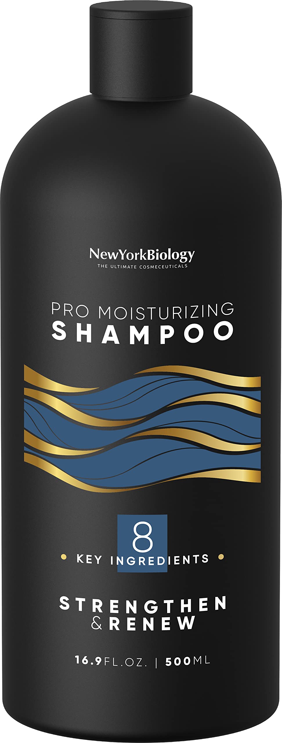 New York Biology Pro Moisturizing Shampoo 16 oz – Sulfate Free Shampoo for Color Treated Hair and Dry Damaged Hair – Hydrating Shampoo for Men and Women