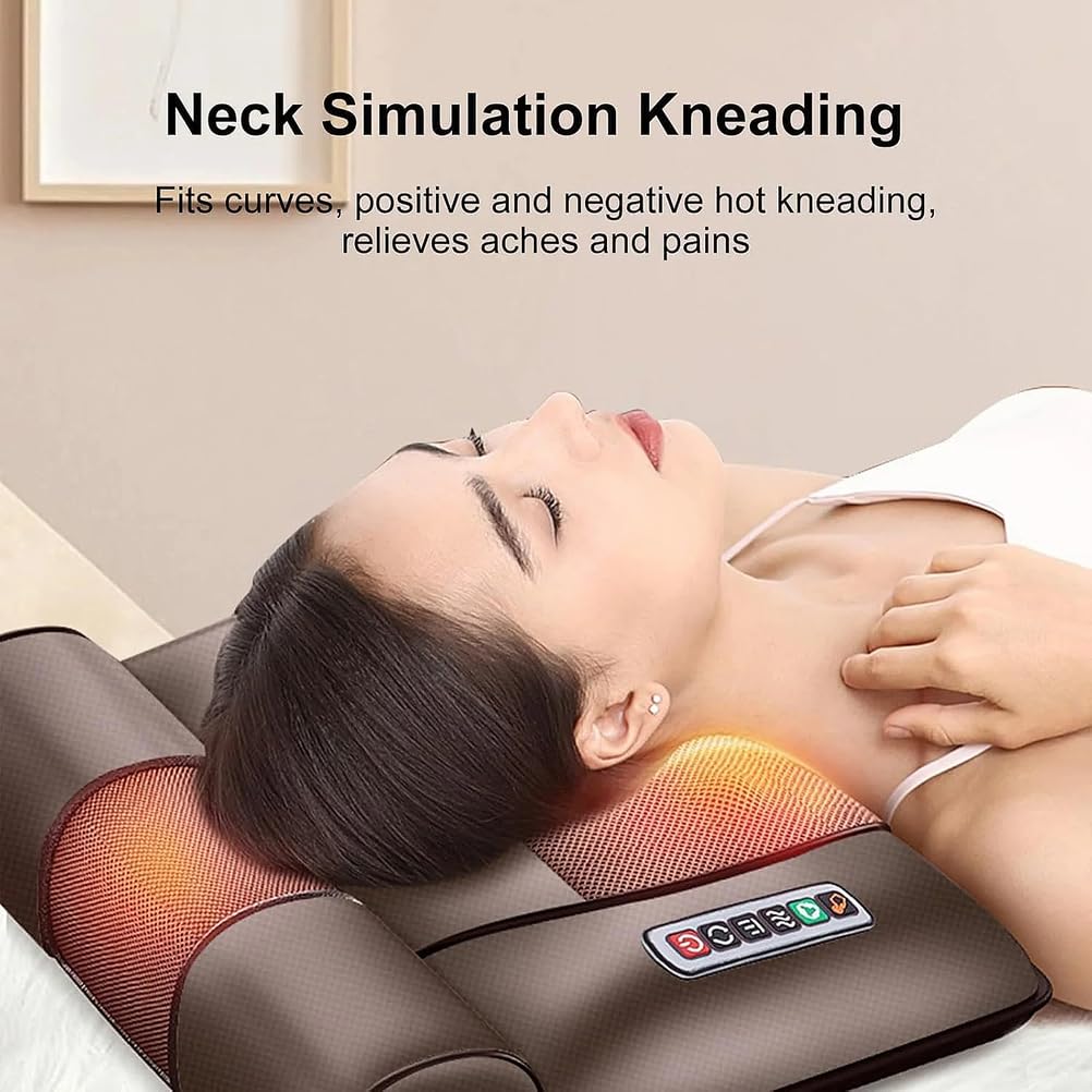 Estera de Masaje de Cuerpo Completo, Colchón de Masaje Térmico con 10 Motores de vibración y 20 Cabezales De Masaje Shiatsu para Cuello, Espalda, Cintura, Piern