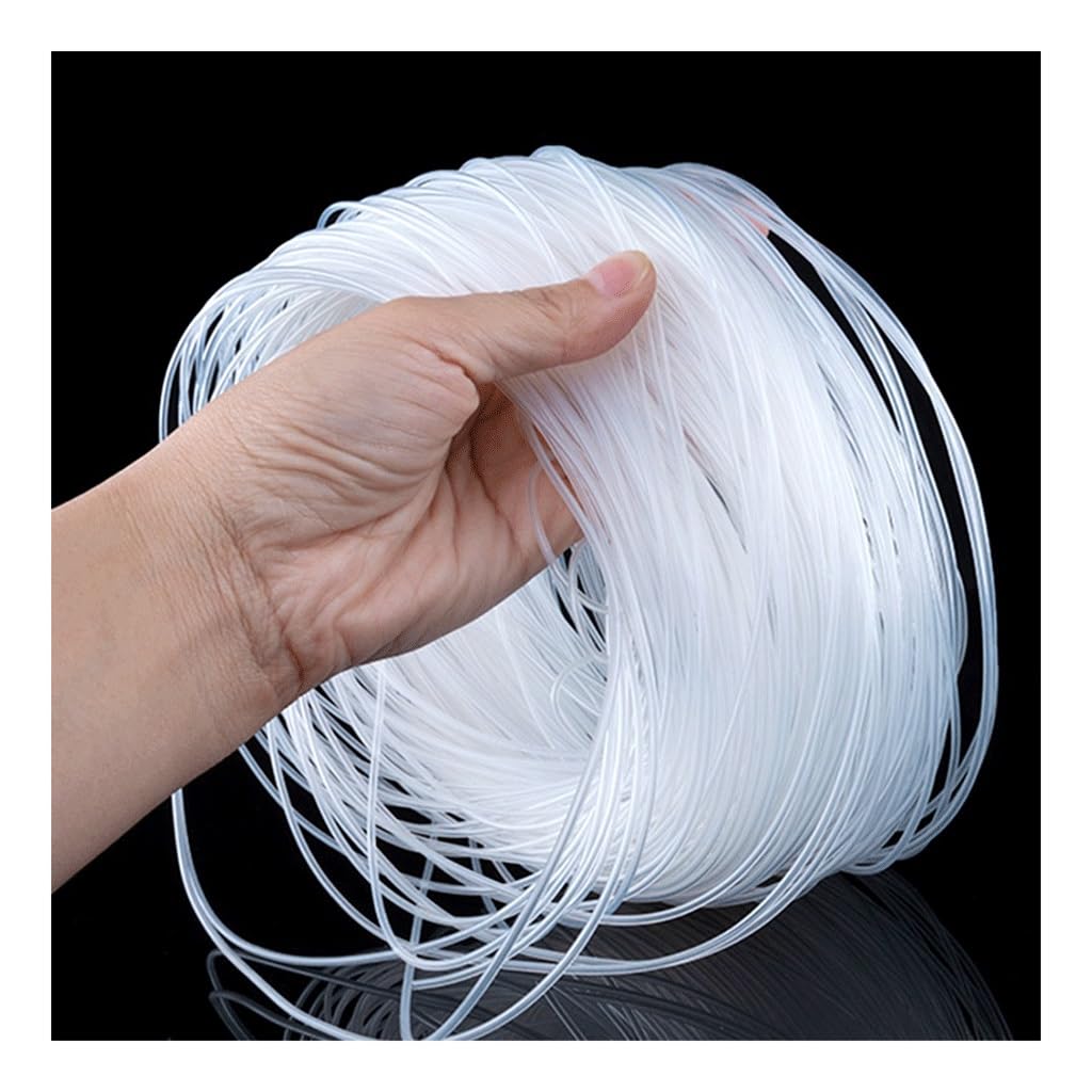 10m Transparent Silicone Tube Heat Resistant Flexible Hose, for Home Garden Plumbing Hoses Pipes Fittings Accessories(ID 0.8mm x OD 1.9mm)