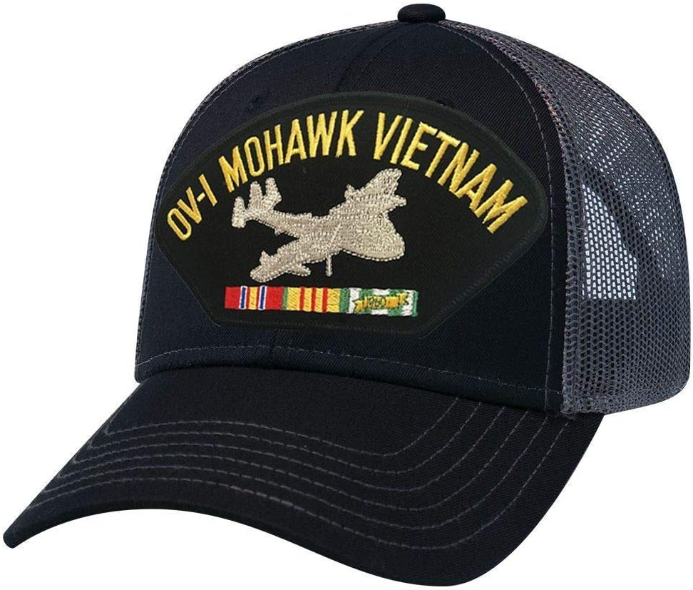 Military Productions OV-1 Mohawk Vietnam Mesh Cap Black