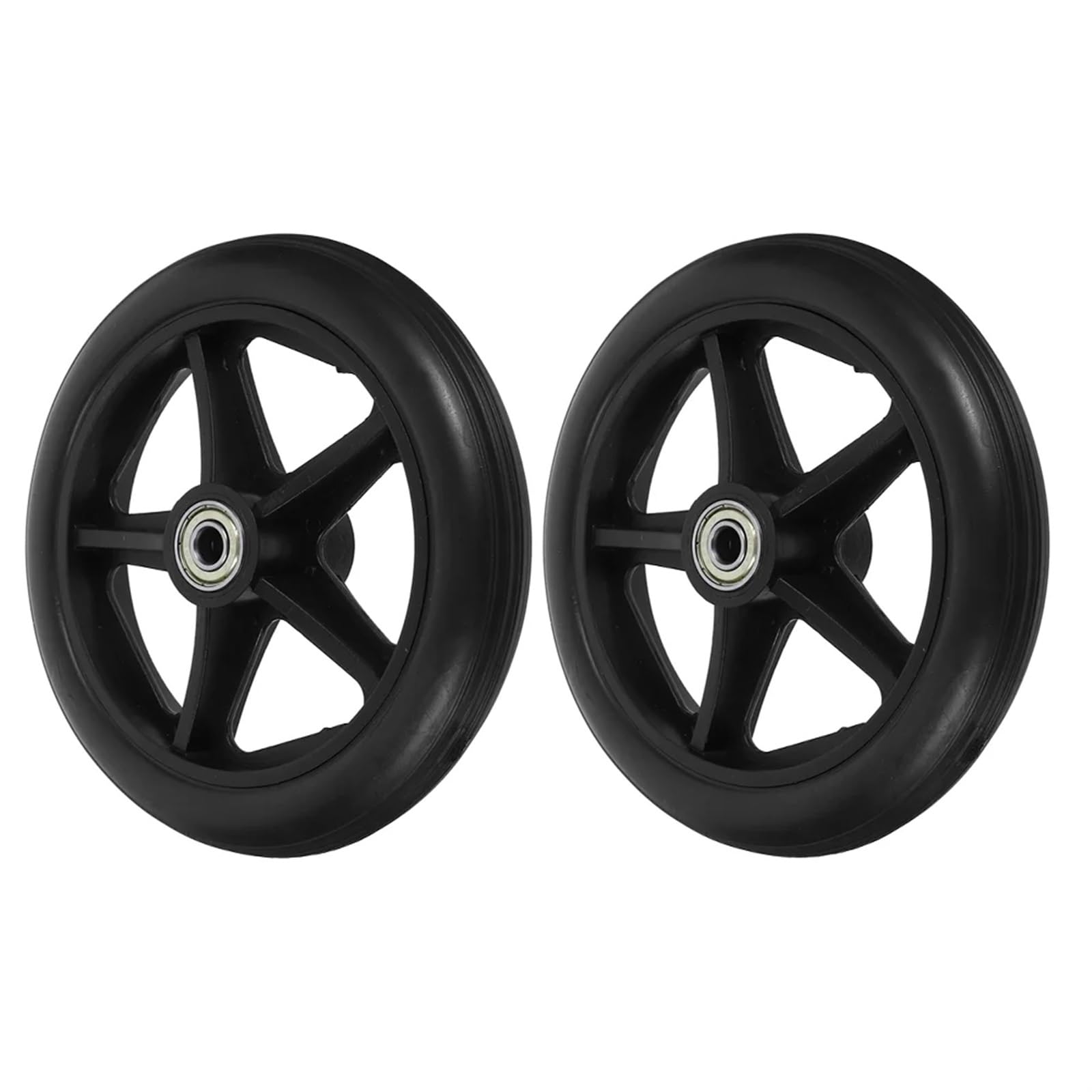 Ruedas Delanteras para Silla de Ruedas 2 Juegos de Ruedas Delanteras de Repuesto reemplazables for Silla de Ruedas con Piezas prácticas de Acero y Caucho