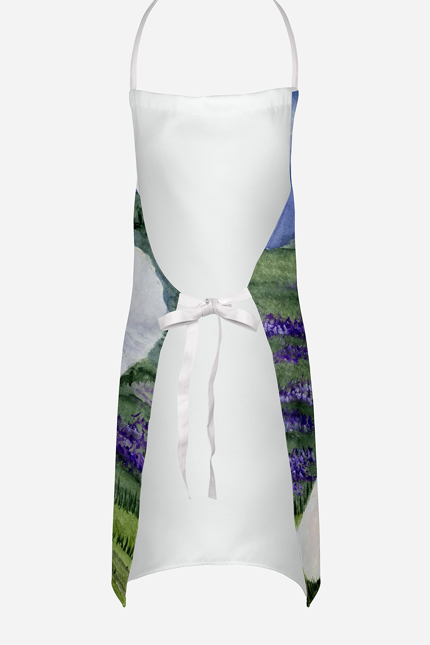 ヒスクローネ ♦︎サロンエプロン♦︎オフホワイト♦︎レース装飾♦︎ナイロン製♦︎清楚♦︎ Angel R【エンジェルアール】フラワービジューデザインロング