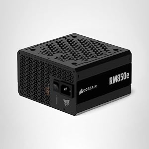 CORSAIR RM850e ATX 3.1 PCIe 5.1 Ready Fully Modular 850W Power Supply 12V-2x6 Cable Included, Cybenetics Gold Efficiency, 105C-Rated Capacitors, Modern Standby Mode Black