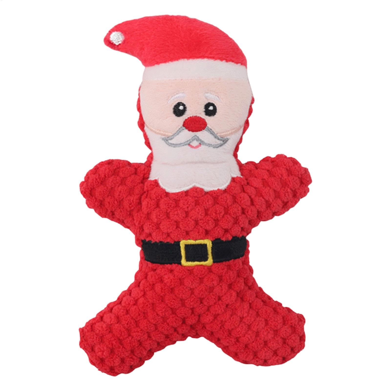 SVCEQZE Christmas Dog Squeak Toys, Dog Christmas Toys Reindeer Dog Chew Toys, Interactive Christmas Themed Tough Dog Chew Toys, Christmas Plush Dog Squeaky Toys, Soft Pet Chew Toys