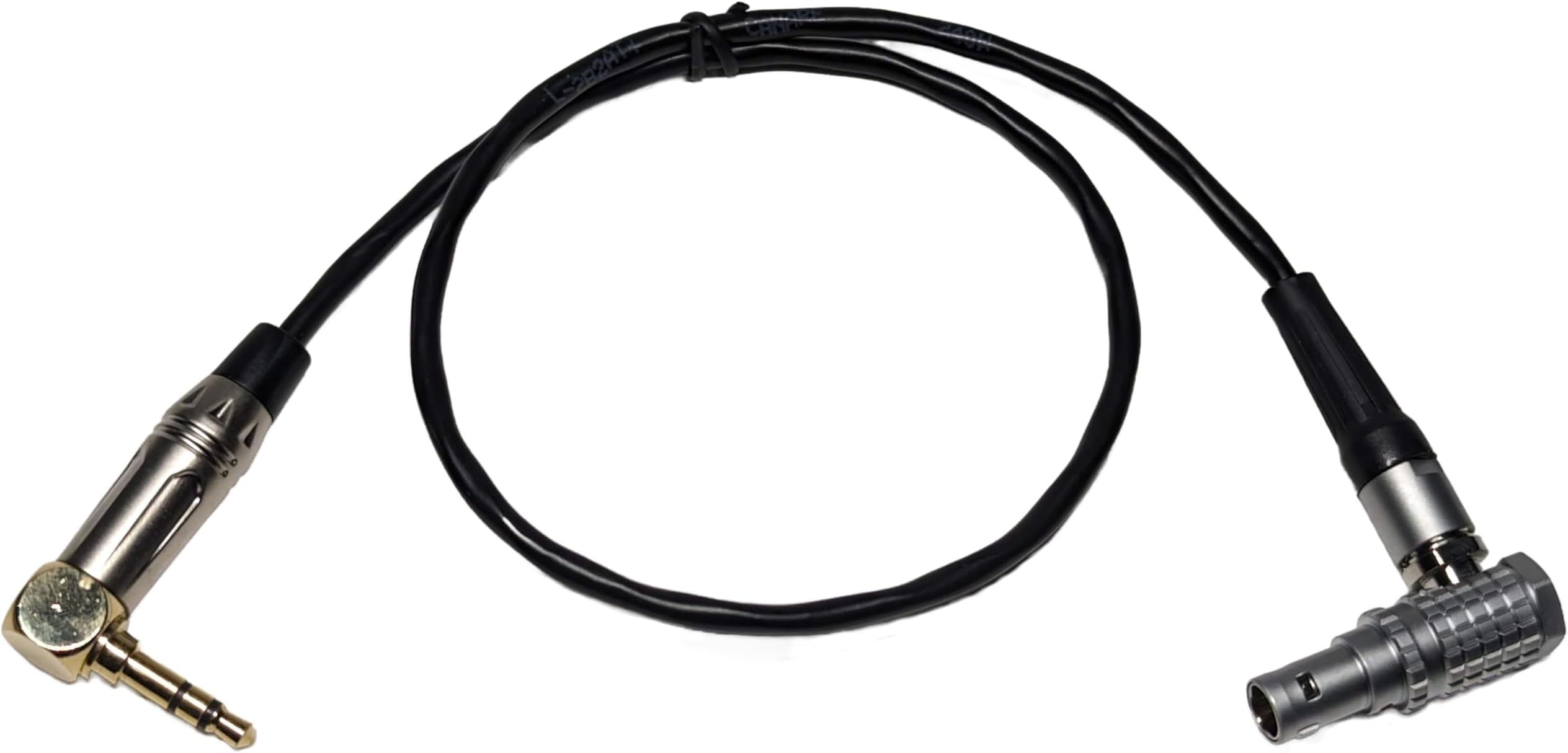 Tentacle 3.5mm TRS to Right Angle LEMO 5-pin Timecode Cable for Arri Alexa Mini/LF/XT, Sound Devices 644, Zaxcom, Lockit, Deity TC-1, 16-Inches