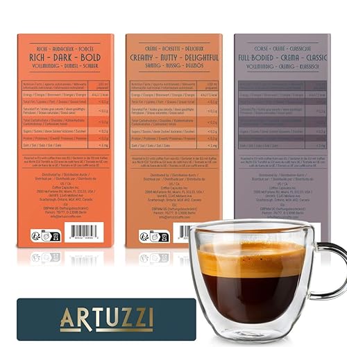 Miniatura 5 de Artuzzi Cápsulas de café expreso de 120 unidades para máquinas originales compatibles con Nespresso, variedad de café italiano, Ristretto Lungo