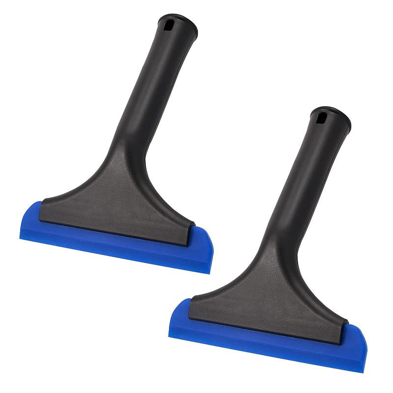 Rodo de Silicone Gomake para Limpeza de Para-brisa, Janelas, Espelhos e Box, Lâmina de 15,2 cm, Preto e Azul, Kit com 2