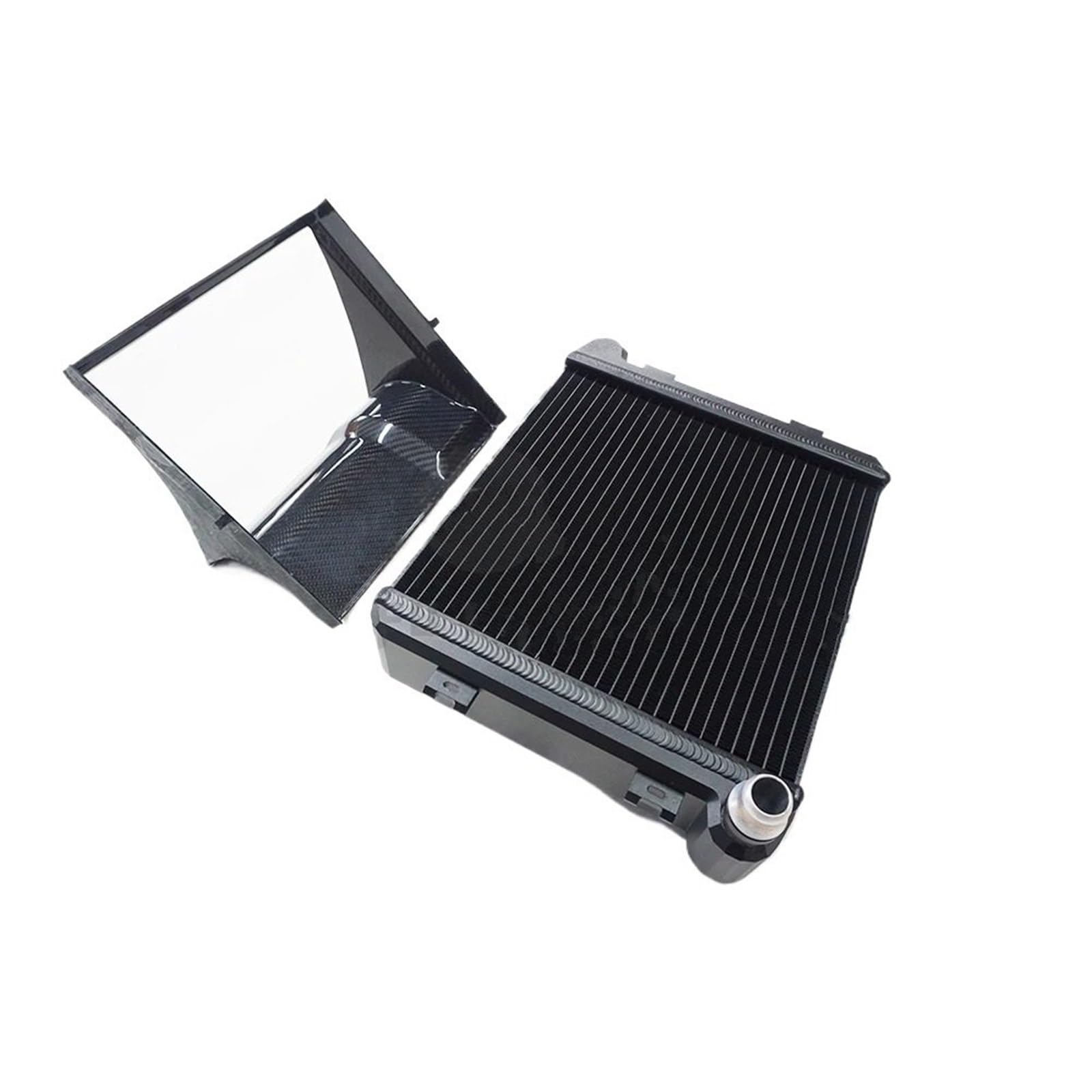 Aweudnhi One Color Intercooler Kit Fit For Benz C-Class Amg W205 C63 Glc63 Gle63 Radiators Cooling System Performance Cnc Carbon Fiber Intercooler