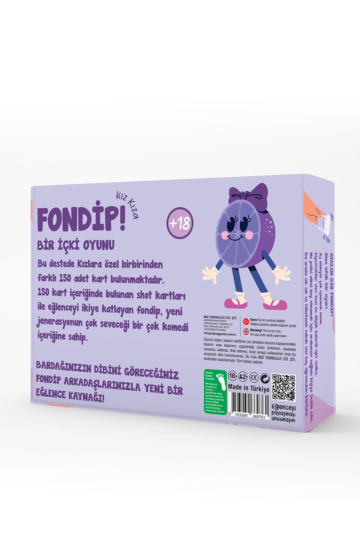 Fondip Kız Kıza İçki Oyunu, 150 Kartlı, Kızlara Özel, 18+ Parti Kart Oyunu