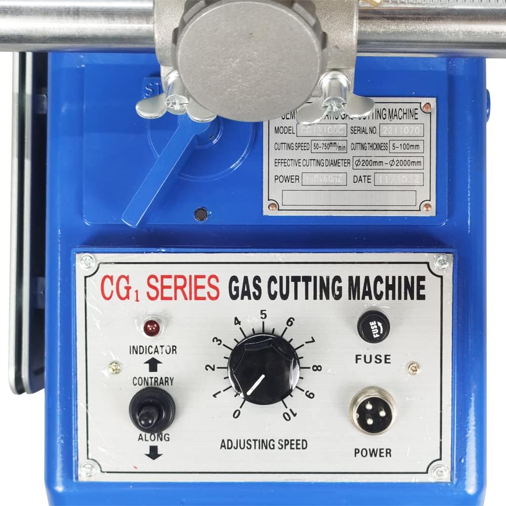TECHTONGDA CG1-100C Double Track Torch Burner Automatic Straight Line Track Torch Kit Portable Metal Gas Cutting Machine Blowtorch AC110V 60Hz