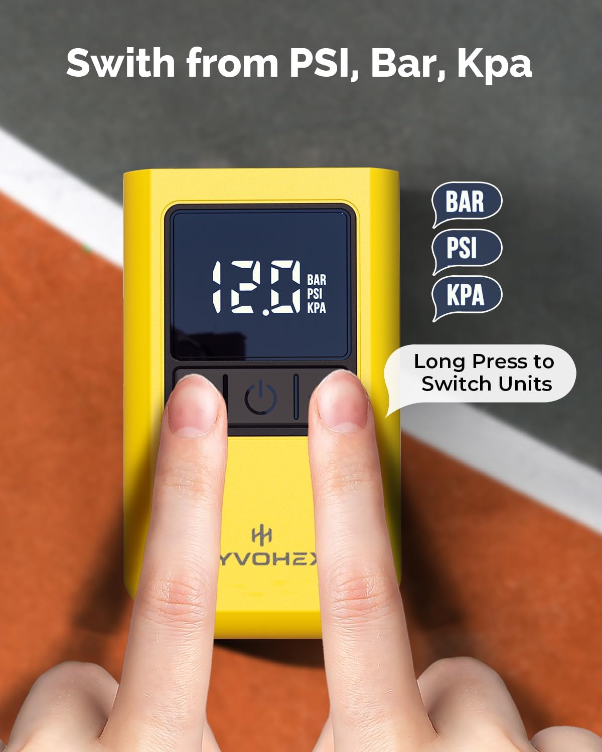 Ball Pump for Sports Balls, Portable Electric Basketball Pump Ultra Fast Inflation, with Digital LED Display Air Pump for Balls, Preset Pressure with Ball Needle for Soccer, Volleyball - Image 7