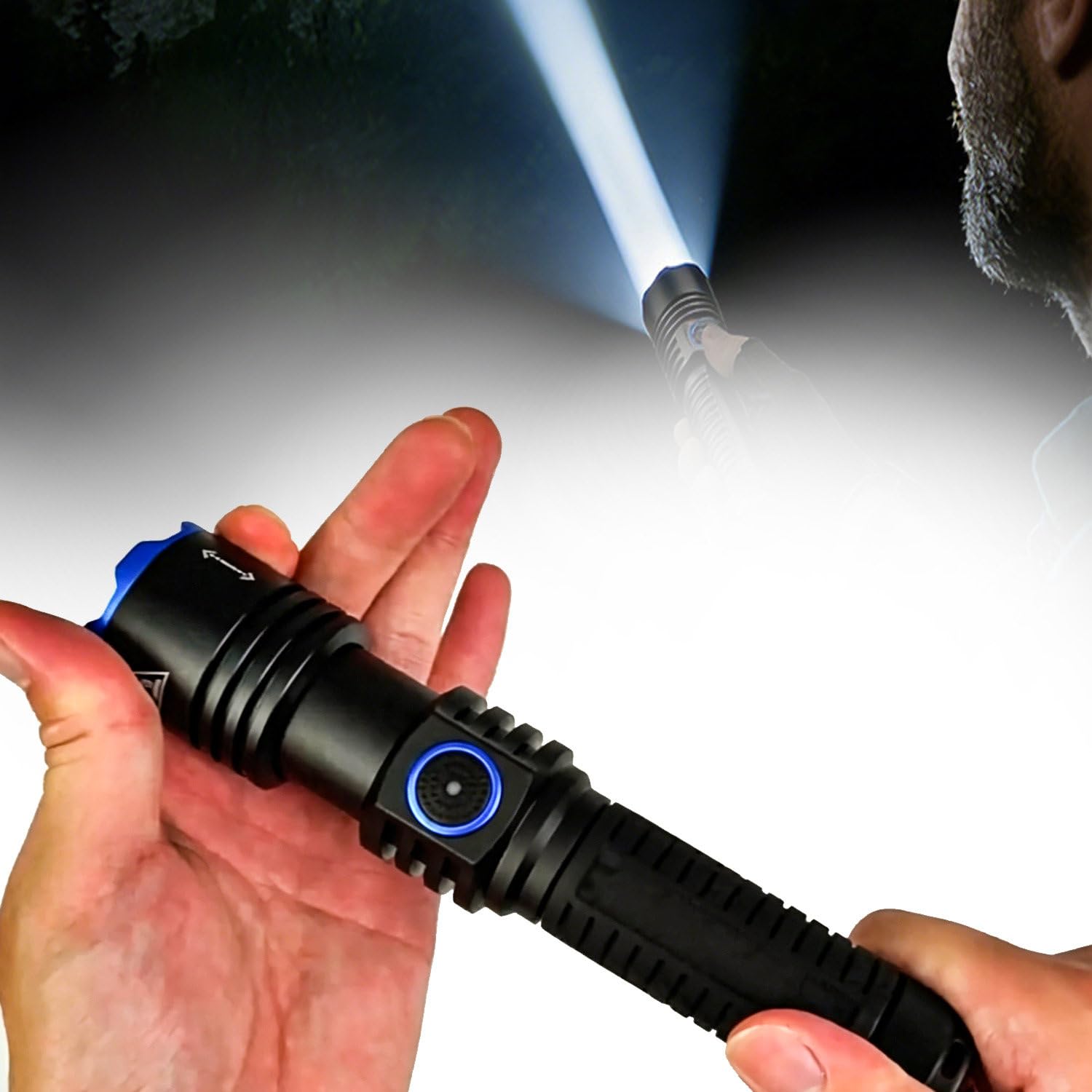 CelyToe Small Flashlight, High Lumen Flashlight with Power Bank Function, IP54 Water Resistant, Compact for Pocket Carry & Night Patrol