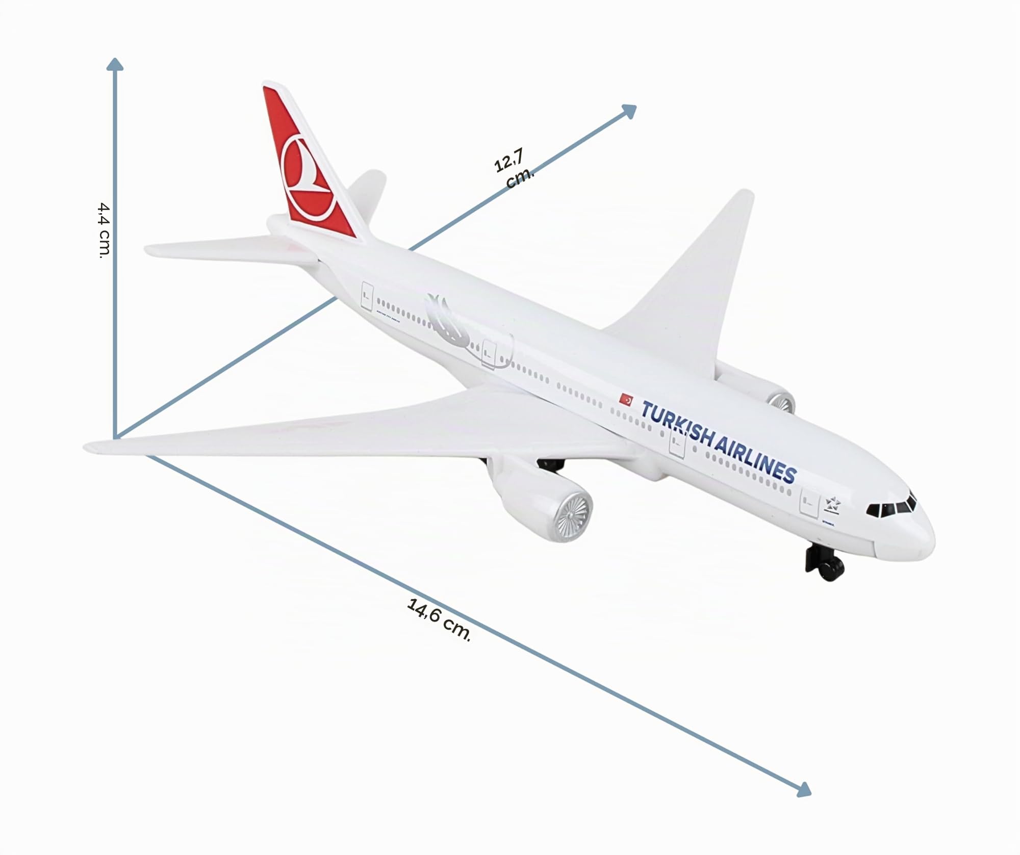 Herpa Toys Single Airplane Turkish Airlines, aeromodello giocattolo, scala ridotta, collezione, gioco, miniatura in plastica - per bambine di 3 anni!