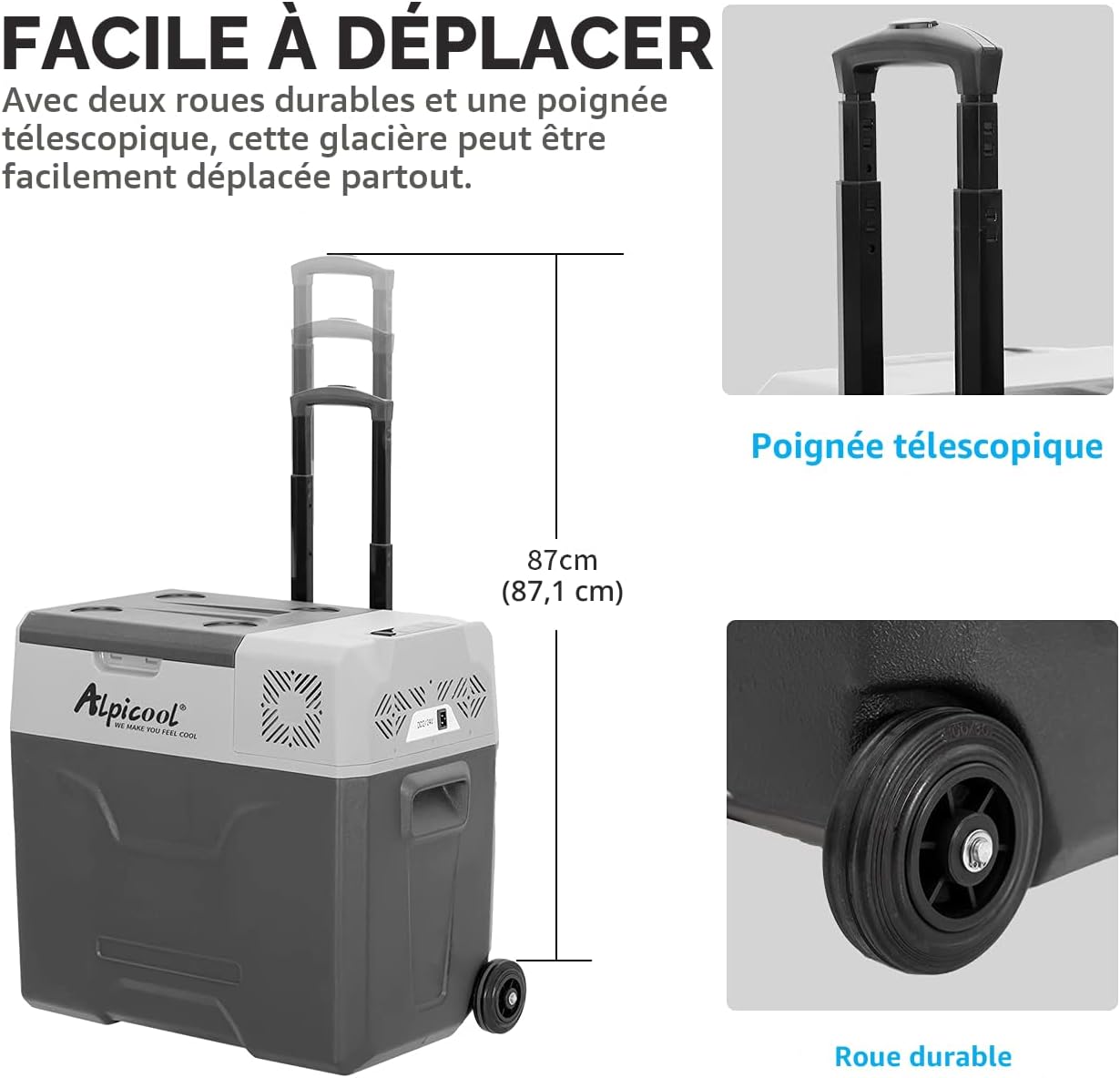 Alpicool CX50 Easy Mobility Features