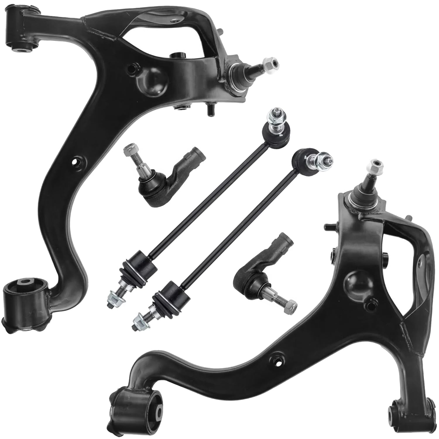 Detroit Axle - 6pc Front Control Arms Kit for 2005-2009 Land Rover LR3, 2
