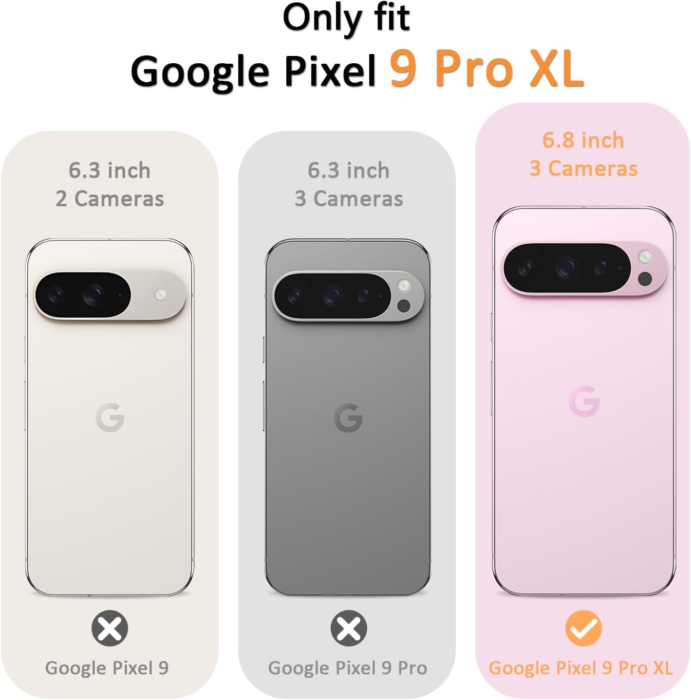 Slim Fit Case for Google Pixel 9 Pro XL, Soft TPU Edges + Faux Leather Back Cover, Anti-Fingerprint Scratch Shockproof Camera Protective for Google Pixel 9 Pro XL Phone Case (Blue) image 2