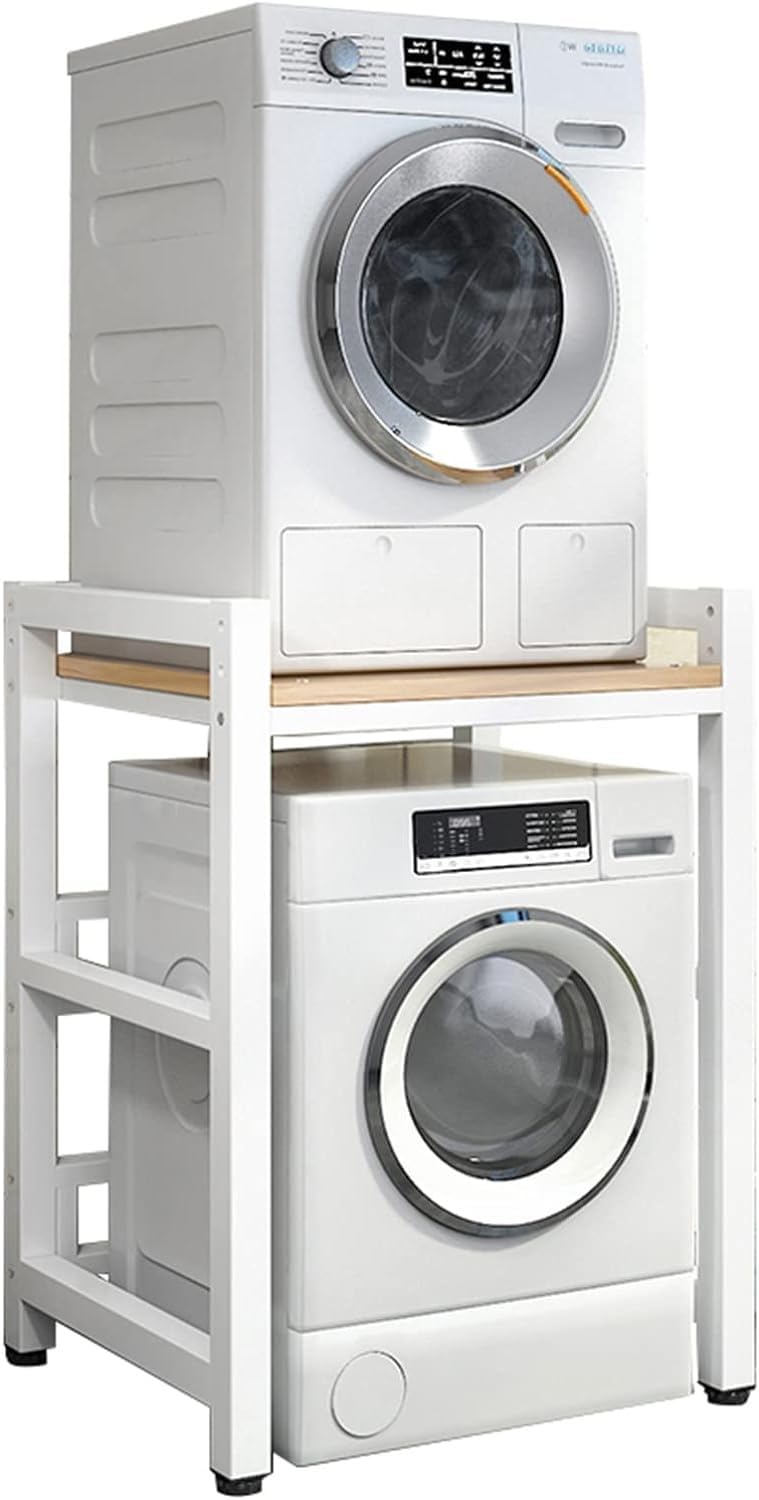 Verstellbares Stapel-Set für Waschmaschine und Trockner, hohe Kapazität, 400 kg, tragbares Regal für Waschküche, platzsparende Lösung