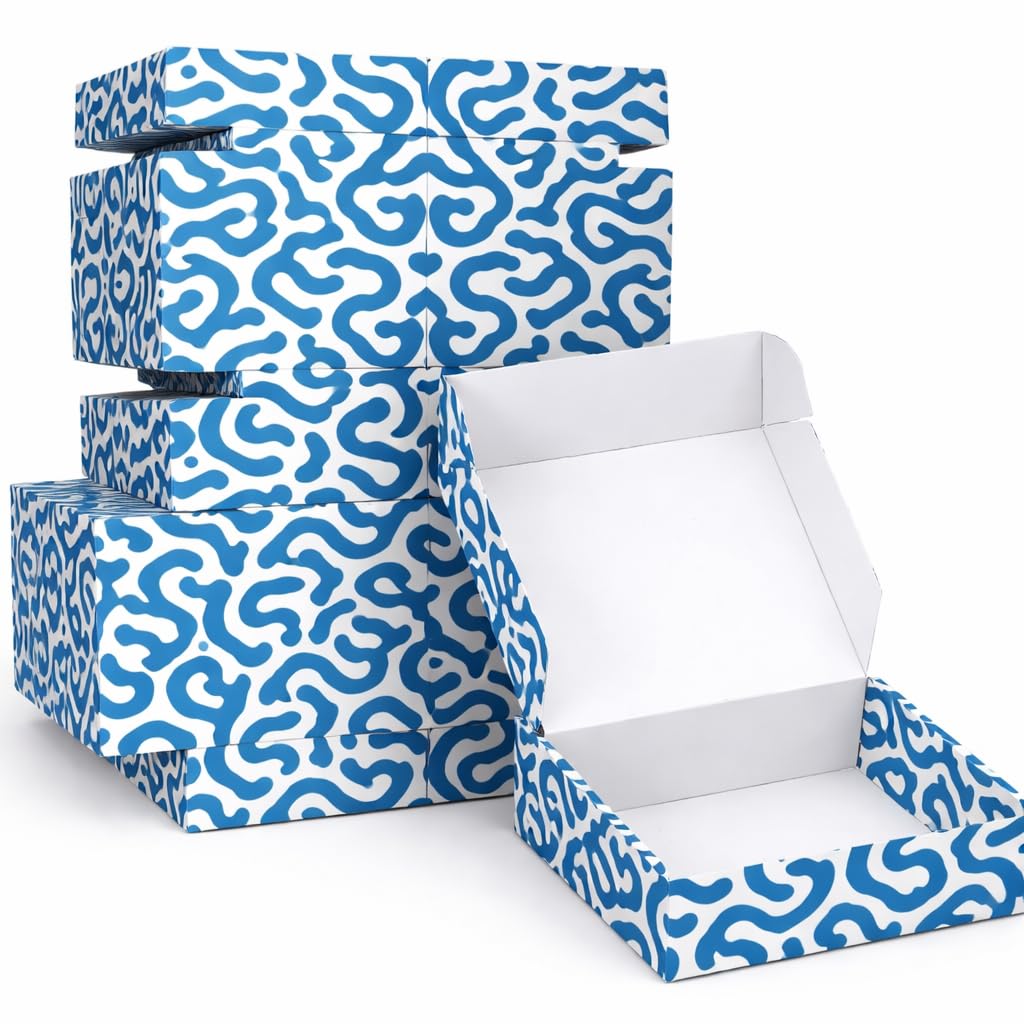 3 Ply Blue Symphony Gift Box 4×4×1.5 Inch Multicoloured Gloss Laminated Printed | Small Packaging Box for E-commerce, Gifts & Jewellery | White Box | (Pack of 25)-image-2