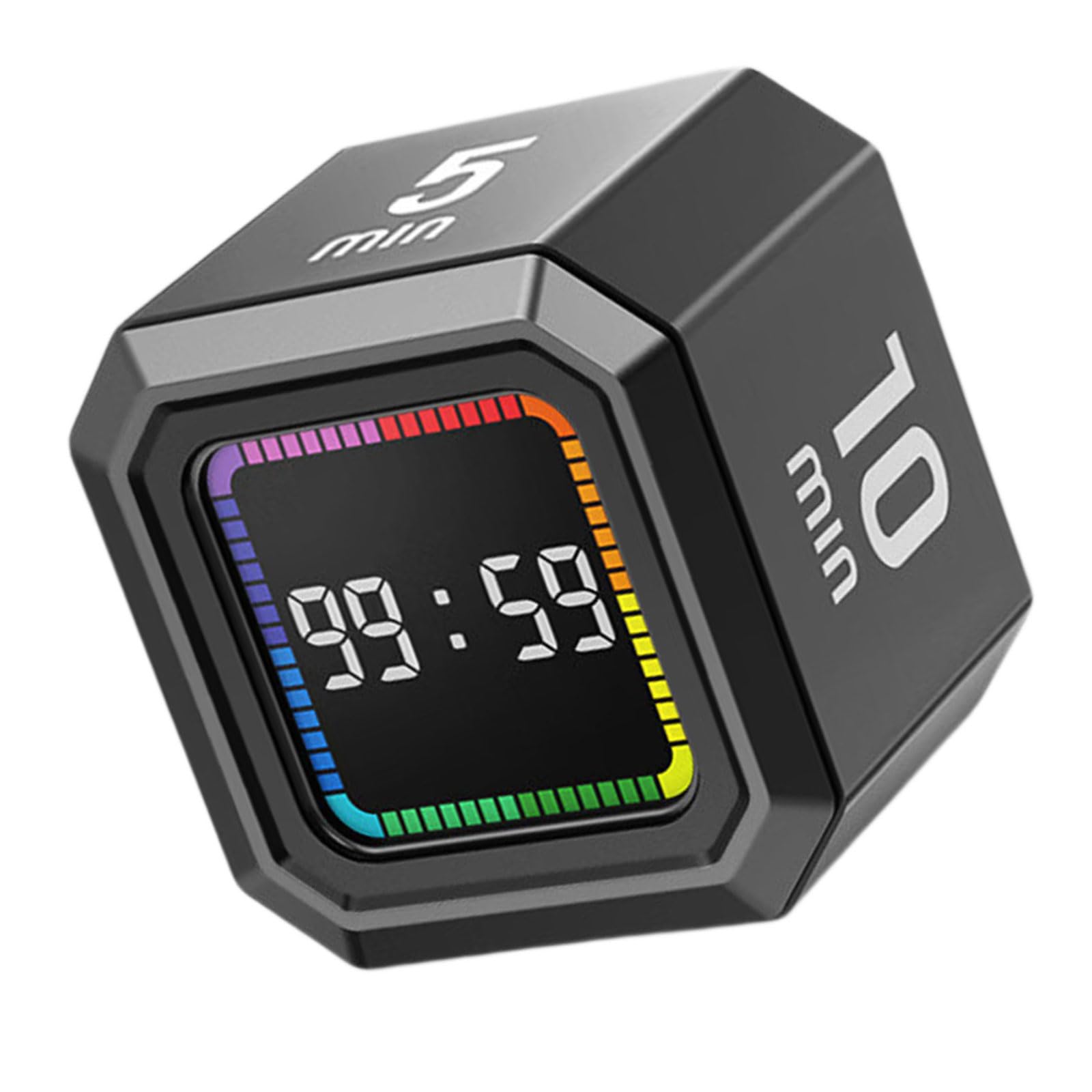 Visual Digital Flipping Timer with Progress 10 5 25 45 Minutes Countdown Quiet Mode Back for Kitchen Study Gym Countdown Clock Timer