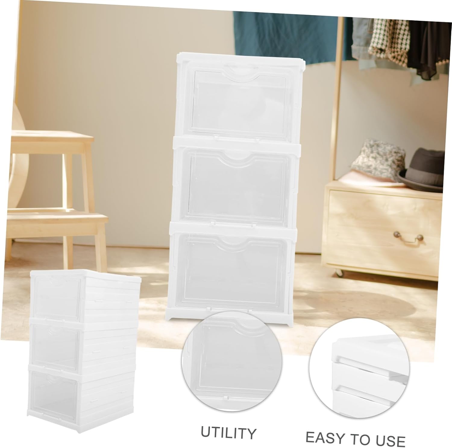 1set Space-saving Shoe Boxes over The Door Organizer Hidden Storage Cubby Material Multilayer Storage Boxes