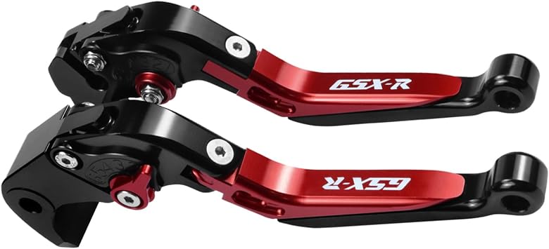 for Suzuki GSXR 600/7502006-2024 1000R2009-2024 GSX-R 10002005-2006 Motorcycle Clutch Lever Folding Extendable Adjustable Handlebars Brake and Clutch Levers SetRed
