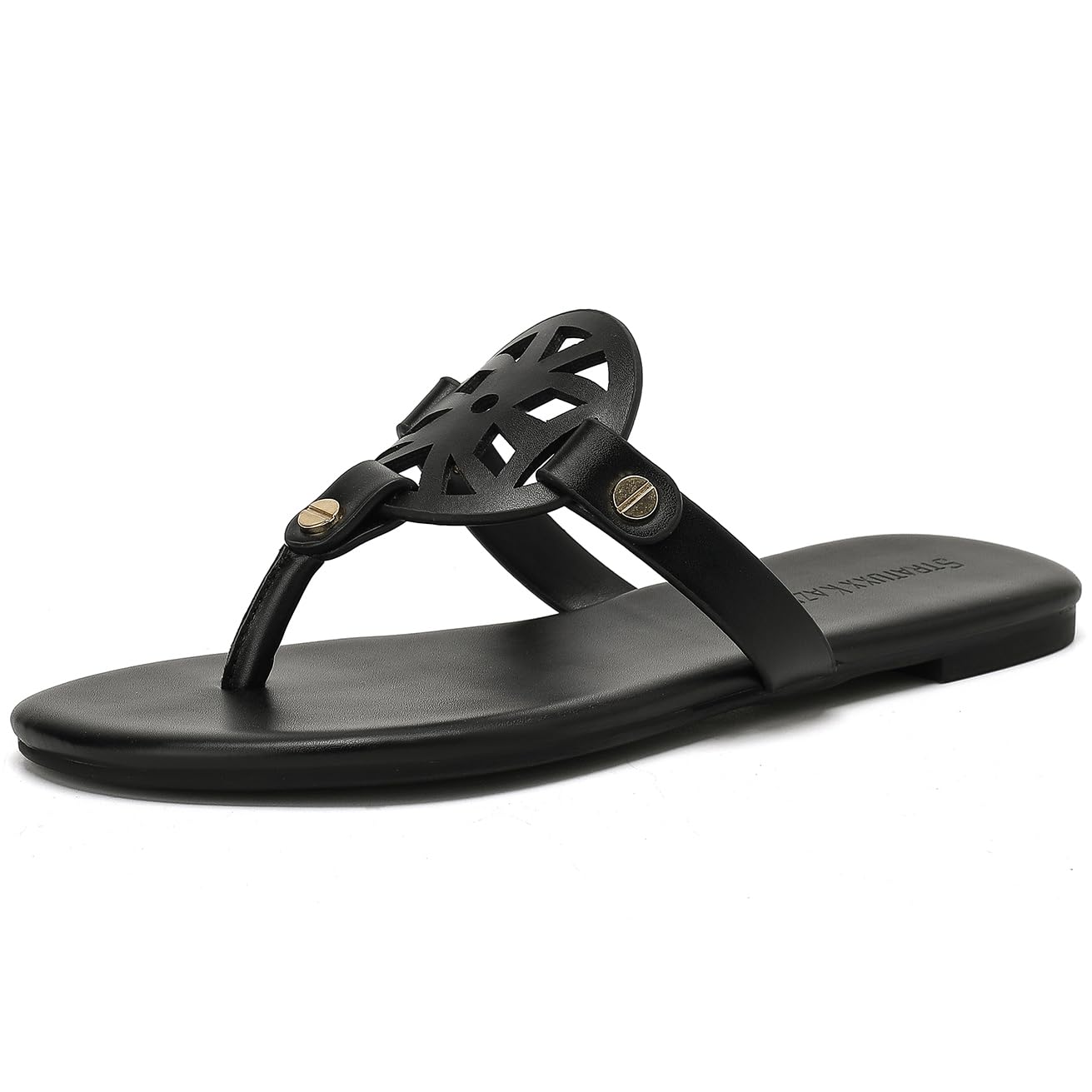 Stratuxx Kaze Flip Flops for Women with Memory Foam, Women's Flat Sandals Dressy Slide Sandals Comfortable Slippers for Women