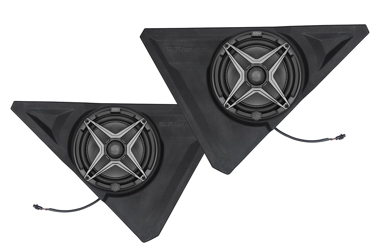 SSV Works 2015-2023 Polaris Slingshot Front Speaker Pods with 150 watt 8" Speakers and Matching Color Grilles