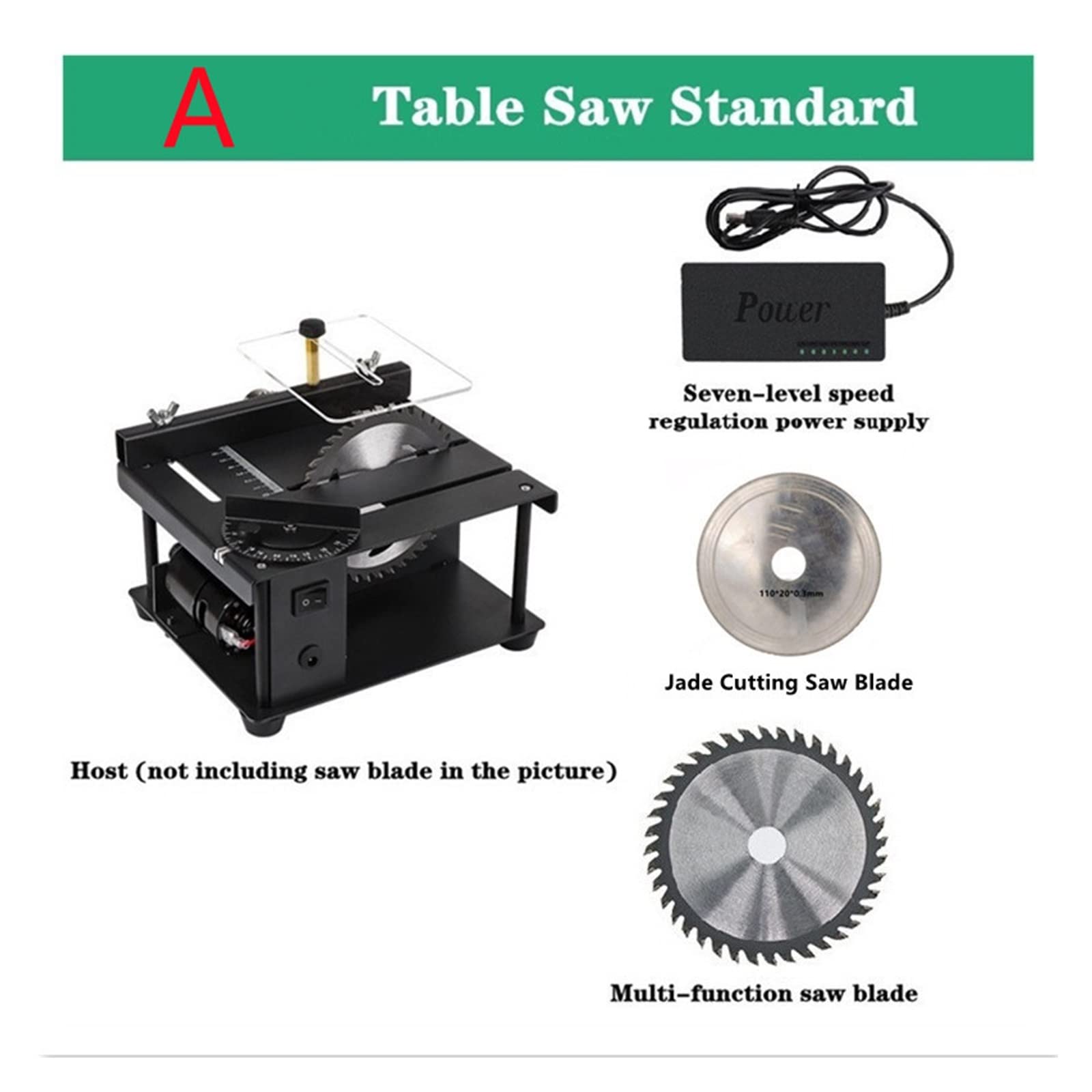 12-24V 200W piła stołowa Mini pulpit elektryczna prędkość kątowa regulowane ostrze do drewna plastik akrylowy(A Standard)