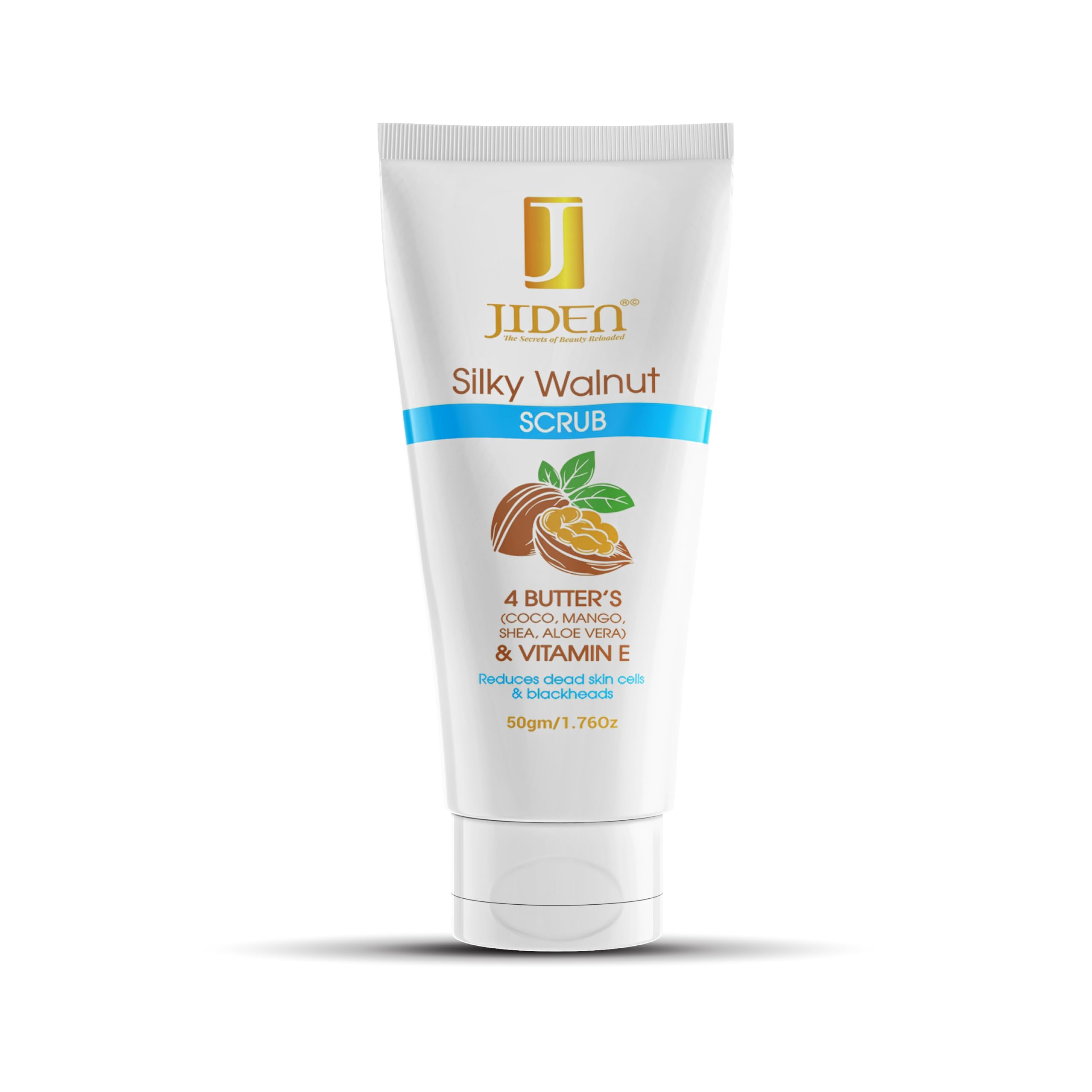 JIDEN Silky Walnut Body Scrub-50gm(2 pack), Helps to Reduce Dead Skin Cells & Blackheads, All Skin Types, Scrub for Soft Glowing Skin, Coco, Mango, Shea & Aloe Vera Butter’s, Vitamin E, Paraben Free-image-42