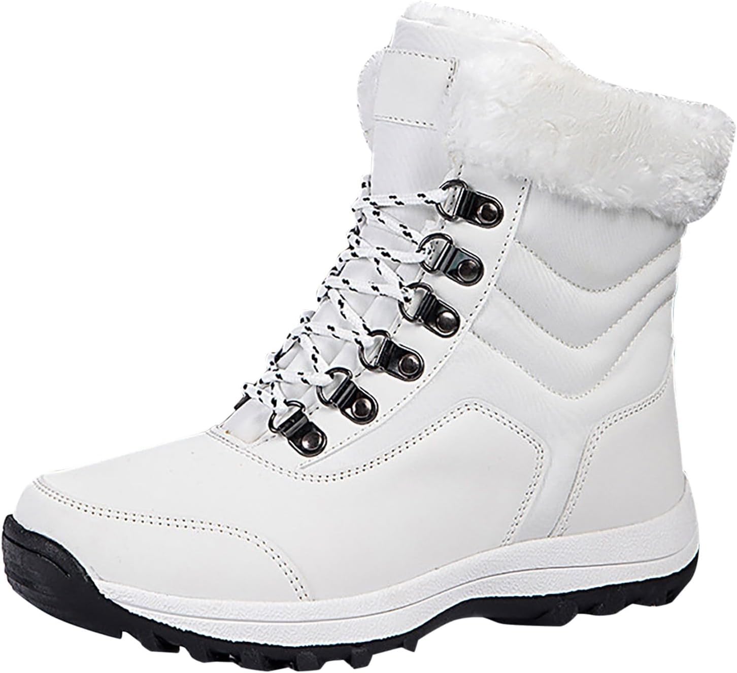 Dola22g Womens Snow Boots Warm Ladies Winter Boots Ankle Booties Waterproof Short Boots Walking Faux Fur Lining