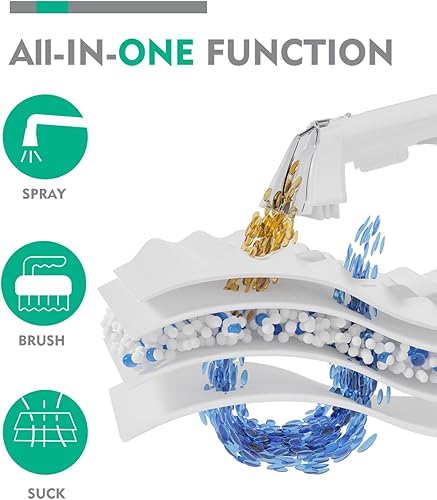 Miniatura 2 de HAUSHOF Limpiador portátil de alfombras y tapicería, máquina de limpieza profunda de mano ligera para manchas de mascotas, sofá, alfombra, colchón,