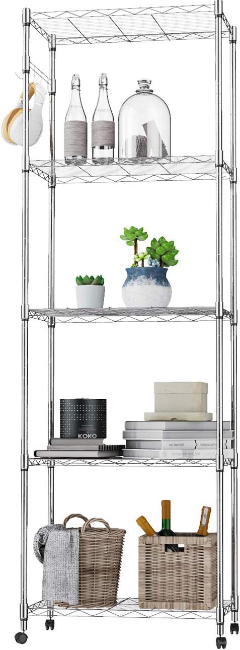 COSTWAY Scaffale Da Cucina A 5 Livelli, Microonde Scaffale In Metallo - Foto 2