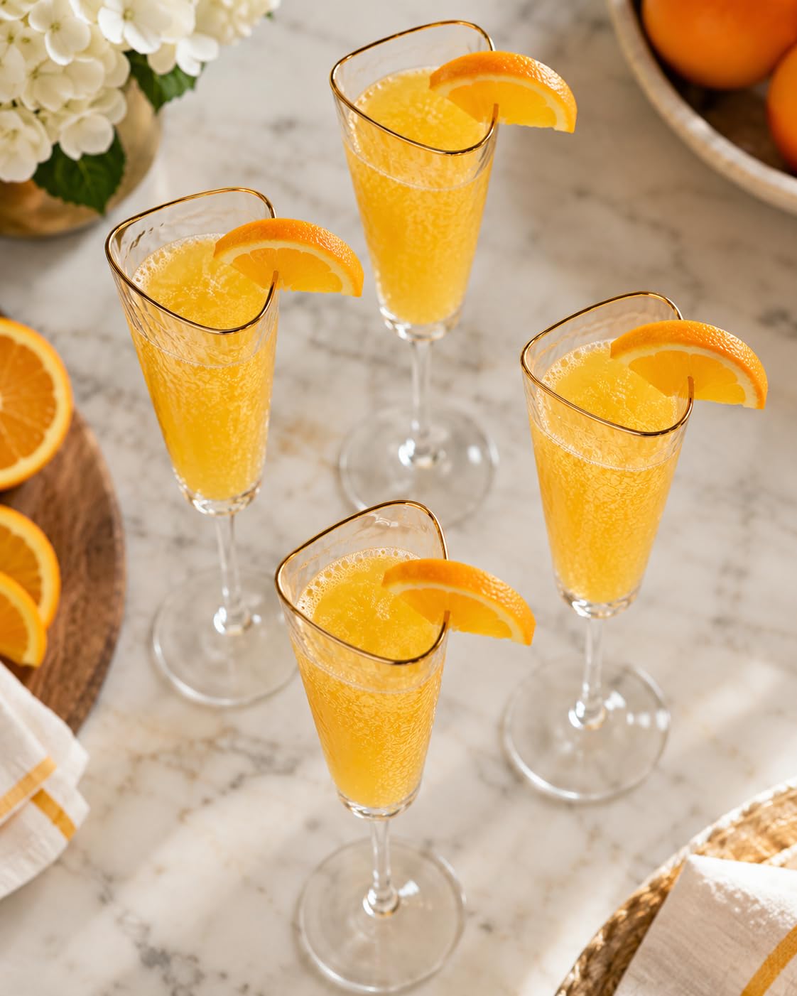 Champagne Glasses Set - 4 Elegant Flutes -2 Champagne Glasses Set - 4 Elegant Flutes -2