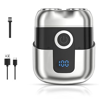 Mini Rasierer Herren Elektrisch, Tragbar Elektrorasierer mit LED-Anzeige, USB Wiederaufladbare Nass Dry Magnetischer Rasierer für Zuhause Auto Reisen Magnetisch - Amazon product rated Grade A